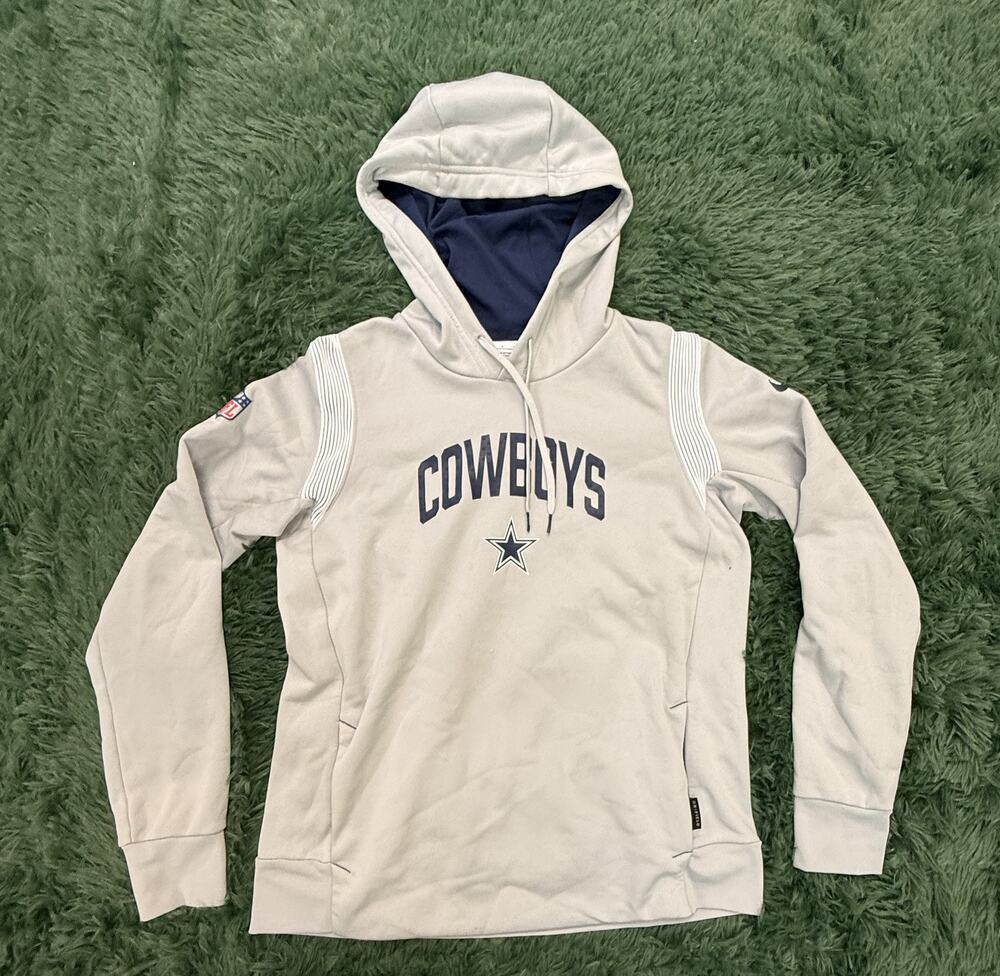 Nike Dallas Cowboys Therma-FIT Pullover Hoodie Women's Gray NFL Fan Apparel